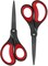 Titanium Non-Stick Scissors, Professional Stainless Steel Comfort Grip, All-Purpose, Straight Office Craft Scissors for DIY(Red/Black)